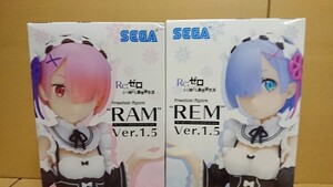 Re:ゼロから始める異世界生活 プレミアムフィギュア ver.1.5 レム ラム 未開封 全２品 未開封