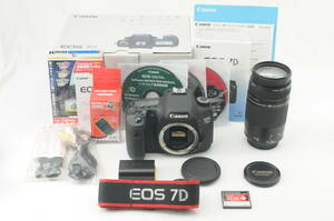 【美品】Canon EOS 7D ボディ 75-300 4-5.6 Ⅱ型 レンズセット 動作絶好調 清潔感溢れる外観 取説 元箱 CFカード付属ですぐ撮れます#994