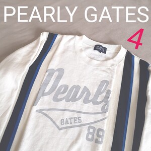 【超美品】PEARLY GATES　パーリーゲイツ　トレーナー　ロゴ　希少　デザイン　メンズ4　ゴルフ　ゴルフウェア