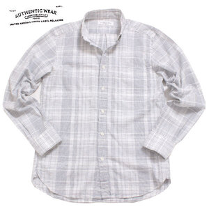 ◆green label relaxing C LI CHK WASHED ボタンダウンシャツ 定価9,180円 sizeM ホワイト系 3211-166-1873 グリーンレーベルリラクシング