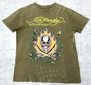 Ed Hardy USA企画 両面プリント 染み込みプリント 半袖 Tシャツ　　ハイデザイン ストリート SOCAL エドハーディー アメリカ企画 玉9583