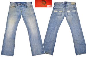 K-4546★Diesel ディーゼル ZATINY WASH008AT★正規品 色落ち抜群 ヴィンテージ&ダメージ加工 デニム ブーツカット ジーンズ W-30