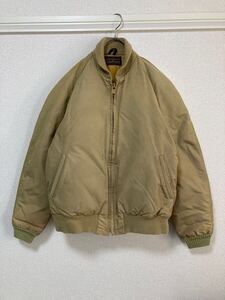 70s EDDIE BAUER エディバウアー オールパーパス ダウンジャケット 黒タグ ベージュ サイズM位☆90s 80s スカイライナー カラコラム 日の出