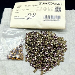 ☆ほぼ未使用 SWAROVSKI スワロフスキー ヴィンテージ ルース 4428 4mm 10gross Light Amethyst 212 ライトアメジスト 裸石 デコ R-292