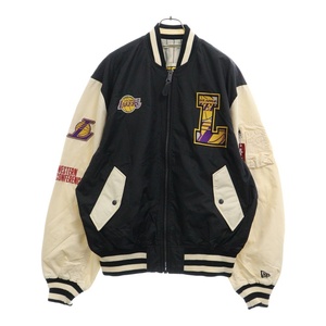 ニューエラ ×Alpha Industries ×NBA L-2B Bomber Jacket Los Angeles Lakers TA0498-9101-02 アルファ ボンバージャケット ブルゾン