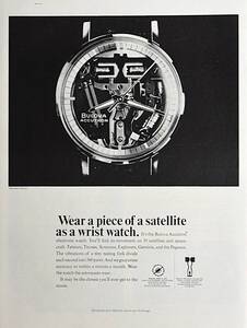 稀少・時計広告！1966年ブローバ 時計広告/Bulova Accutron Watch/W