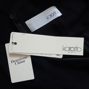 ドゥーズィエムクラス 購入 KARATTO 異素材襟付き コクーン ワンピース