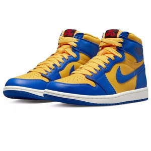 ☆NIKE WMNS AIR JORDAN 1 RETRO HIGH OG 青/黄 25.5cm ナイキ ウィメンズ エア ジョーダン 1 レトロ ハイ オージー FD2596-700