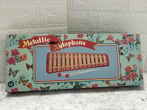 ビンテージ玩具 鉄琴 Metallic Ｘylophone Ｔ-14 楽器 おもちゃ 昭和レトロ 未使用の長期保管品 訳アリジャンク