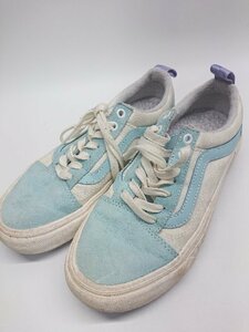 ◇ VANS OLD SKOOL 500714 スエード ローカット スニーカー シューズ サイズ24.0 ライトブルー ホワイト レディース P