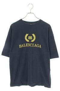 バレンシアガ BALENCIAGA 535622 TAV04 サイズ:L BBロゴプリントTシャツ 中古 SB01