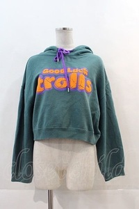 LAND by MILKBOY / TROLLS FOREST HOODIE グリーン I-24-11-22-016-MB-TO-HD-ZI