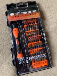 【新品未使用】ZANMAX ドライバー 60in1 特殊ドライバーセット 修理キット56種ビット多機能ツールキットスマホ iphone 修理 分解 改造 清掃