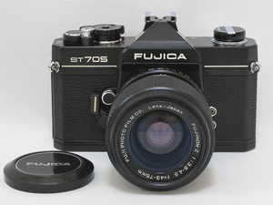 FUJICA フジカ 輸出専用一眼レフカメラ 「ST705」ブラックボディ＆「FUJINON-Z 43-75㎜ F3.5-4.5」セット 動作ジャンク