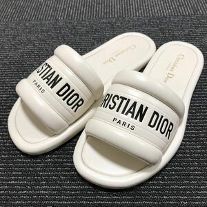 定価12.9万円↑【ディオール】本物 Christian Dior 靴 23.5cm ロゴ サンダル EVERY-D スライド スリッパ シューズ レディース 伊製 36 1/2