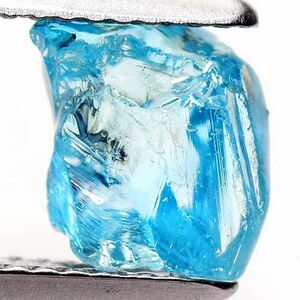 【世界の原石:ブルージルコン 3.25ct:4751】非加熱 マダガスカル産 Natural Blue Zircon Rough 鉱物 宝石 標本 jewelry Madagascar
