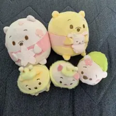 くまのプーさん　ぬいぐるみ　4点セット　ufufy さくらもち　さくら　はち