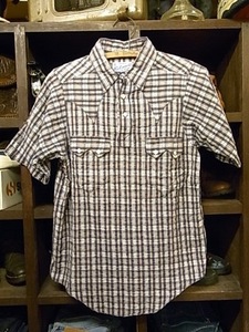 美品 MADE IN USA ROCKMOUNT シアサッカー プルオーバー 半袖 シャツ SIZE S ロックマウント ウエスタン