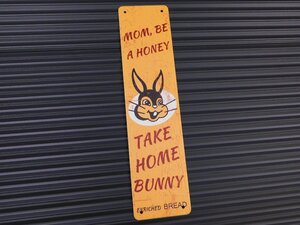 ◆送料\390◆【BUNNY BREAD・バニーブレッド パン】※《メタルサインボード ／ 400×100mm》　アメリカン雑貨　ブリキ看板