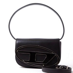 【未使用品】DIESEL ディーゼル 1DR フロントロゴ ロゴ ショルダーバッグ ワンショルダーバッグ 斜め掛けバッグ 鞄 黒 ブラック