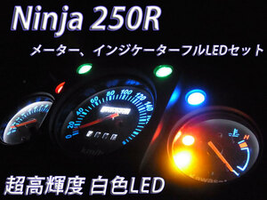 ★Ninja250R 超高輝度 白色メーターフルLEDセット ニンジャ