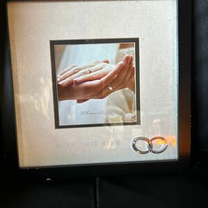 プロポーズ　指輪　結婚式　指輪入り額縁　WITH THIS RING 【KAMI4-11011】　記念　ウェディング　置物