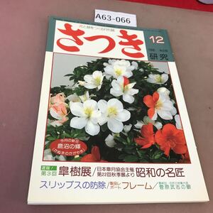 A63-066 さつき研究 1990.12 速報！第3回皐樹展 他 月刊さつき研究社 