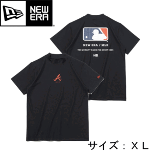 【定価8,250円】ニューエラ ゴルフ Tシャツ (14109059-ネイビー XL) MLB アトランタ・ブレーブス 新品値札付 2024新作【NEW ERA正規品】 