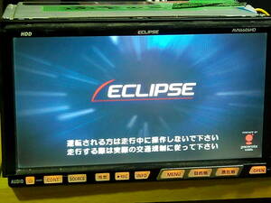 No18 ECLIPSEイクリプス　HDDナビ　AVN6606HD中古　本体のみ　CD・DVD　FM/AM　VTR　メモリースティック 2006年　ジャンク品 