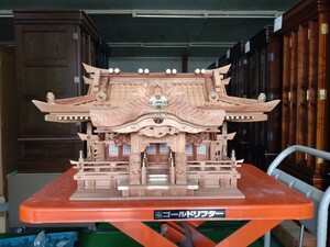 まごころ堂　展示品特価　樹齢1000年の屋久杉神棚　高さ47㎝　幅77㎝　奥38.5㎝　24