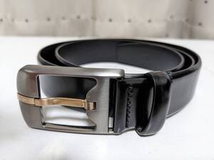 未使用品 Salvatore Ferragamo サルヴァトーレ フェラガモ レザーベルト 85 ブラック メンズ