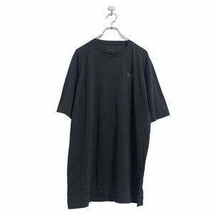 UNDER ARMOUR 半袖 プリント Tシャツ XL位 ブラック アンダーアーマー ワンポイントロゴ スポーツ 古着卸 アメリカ仕入 a506-6337