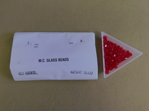 4013△未使用 チェコビーズ M.C.GLASS BEADS LIGHT SIAM ライトシャム SUPERIOR CRYSTAL