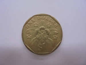 【外国銭】シンガポール 1ドル 1995年 古銭 硬貨 コイン ①