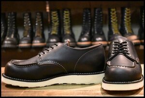 【7.5D 美品 23年】レッドウィング 8090 オックスフォード 黒 ブラックプレーリー モックトゥ ローカット ブーツ redwing HOPESMORE