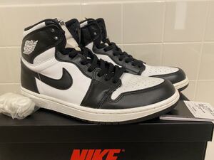 2014 NIKE AIR JORDAN 1 RETRO HIGH OG 黒×白 US8.5 美品 555088-010