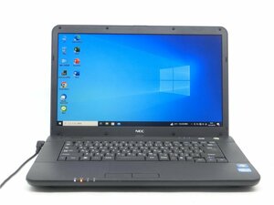 Win10Pro/中古/15型/ノートPC/SSD240GB/4GB/2世代I3/NEC　PC-VJ22LNTLTLD　新品無線マウス　　WPS office2搭載