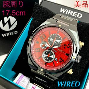 美品☆電池新品☆送料込☆セイコー SEIKO ワイアード WIRED クロノグラフ スモセコ メンズ腕時計 クローズ EXPLODE 7T92-0PD0 AGAV091