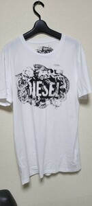 正規品中古 DIESEL デーゼル 白 Tシャツ L