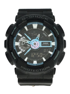 CASIO◆クォーツ腕時計・G-SHOCK/デジアナ/BLK/BLK