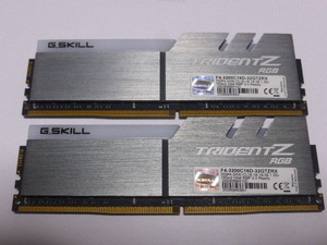 メモリ デスクトップパソコン用 G.SKILL TRIDENT Z RGB DDR4-3200 PC4-25600 16GBx2枚 合計32GB F4-3200C16D-32GTZRX 起動確認済みです