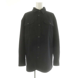 アーペーセー A.P.C. SURCHEMISE PETTY OFFICER 20A JPS シャツ 長袖 ウール混 34 紺 ネイビー /MI ■OS レディース