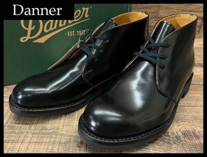 送無 新品 Danner ダナー D214501 日本製 WHEELER ウィーラー Vibram ビブラム タイガム ソール ガラス レザー チャッカ ブーツ 黒 25.5 ②