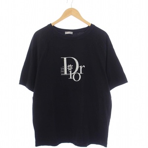 Dior HOMME ERL 23SS LOGO EMBROIDERY T-SHIRT ロゴ刺繍 Tシャツ カットソー 半袖 L 黒 ブラック 313J647A0817 /KH ■ST メンズ