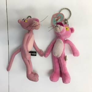 [グッズ] 2点セット「Pink Panther：ピンクパンサー」ボールチェーン キーホルダー マスコット 人形 ダメージあり