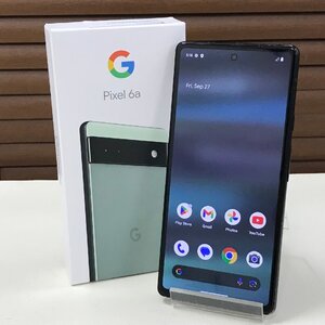 ☆ジャンク/ひび割れ/中古☆ au Google Pixel 6a 128GB GB17L Sage セージ 〇判定 SIMフリースマホ