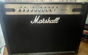 1500円スタートMarshall MG102CFX マーシャルギターアンプ音確認済電源ケーブルありPEDL-900102WAYラッチ・フットスイッチMG50FXモデル専用