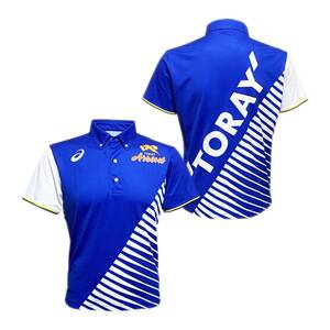 ■中古■アシックス■東レアローズ ポロシャツ■半袖■Lサイズ■V.LEAGUE