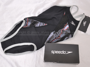 K1849-12■新品箱付 speedo スピード ENDURANCE SP リップドターンズスーツ練習用競泳水着 STG02203 ブラック 130