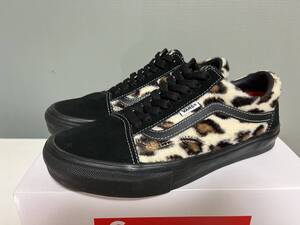 【美品】Supreme VANS Skate Old Skool Supreme Leopard Black シュプリーム　US:8　26cm